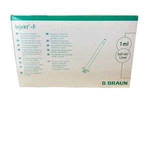 B|BRAUN InjektT® SOLO 2-delig 1ml Luer Centrisch 1.0ml  100st