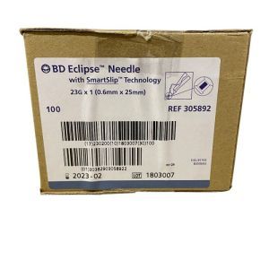 BD Eclipse safety needle 23G Blauw 0.6 x25mm 100st
