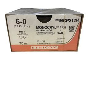 Ethicon Monocryl Plus RB-1; 17mm; Paars; 6-0; 70cm 36st