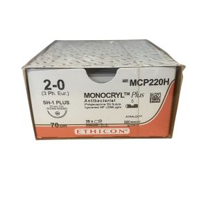 Ethicon Monocryl PLUS SH-1 ; 22mm ;Paars  ;2-0;70cm 36st 