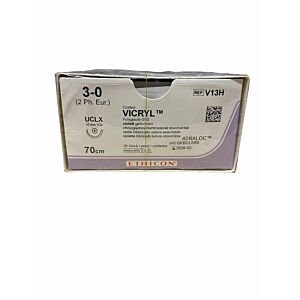 Ethicon Vicryl UCLX  16mm; 3-0; 70cm; Paars 36st