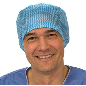 Chirurgenmuts met elastiek "Kosack " Blauw  120st Maat universeel 