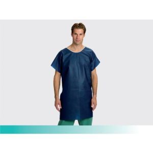 Molnlycke Patiëntenhemd met korte mouwen - blauw 120st