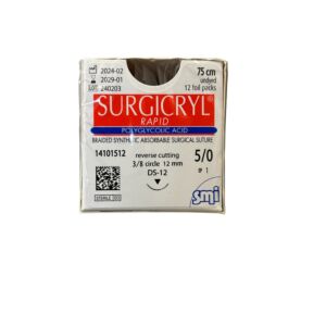Surgicryl  910 EP 1 USP 5-0 needle 3/8 cir rev.cut. 12mm 45cm 12st