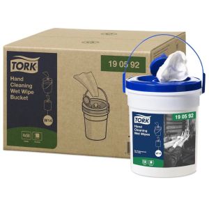 Tork premium wet wipe hand cleaning handy bucket (Blue Lid)  415m Systeem W14