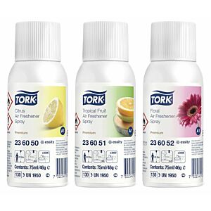 Tork Luchtverfrisser Spray mix pakket 3 Parfums 12x75ml