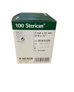 B.BRAUN   Sterican blunt 21G ,Groen  0,8 x 22mm 100st