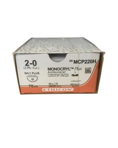 Ethicon Monocryl PLUS SH-1 ; 22mm ;Paars  ;2-0;70cm 36st 