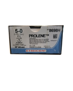 Ethicon Prolene P-3 ;13mm; Multipass; Blauw;  5-0 ; 45cm 36st