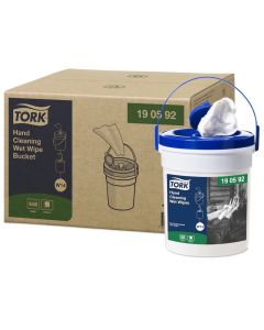 Tork premium wet wipe hand cleaning handy bucket (Blue Lid)  415m Systeem W14